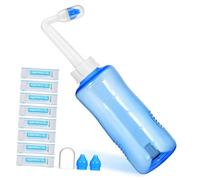 Baluue Irrigador Nasal Sal Para Sistema De Irrigación Nasal Limpieza Para Adultos Botella De Enjuague Antideslizante Boquilla Angulada