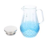 Baluue Jarra de Vidrio Degradado 1500Ml Resistente al Calor y Frío Tetera para Jugos y Agua Fría Hervidor Multifuncional para Hogar y Oficina Diseño Grande y Duradero