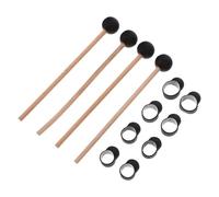 Baluue Juego de 12 Piezas Baquetas Etéreas y Fundas para Dedos de Batería Accesorios para Batería Etérea Baquetas de 21 CM Ideales para Práctica y Competencias Musicales