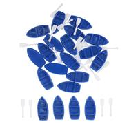 Baluue Juego de 20 Barcas de Resina Azul Oscuro con para Decoración Náutica DIY Modelos para Jardín de Hadas Casas de Muñecas y Fiesta Temática Playa