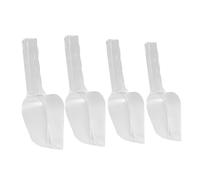 Baluue Juego de 4 Palas Transparentes de Plástico para Hielo Frutas Secas y Harina Tamaño Pequeño a Extragrande Pala Multiusos para Cocina y Cubitera