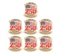 Baluue Juego de 7 Solapas con La Bandera Estadounidense - Broches Esmaltados Del 250.º Aniversario de Uu. - Insignia Conmemorativa Del 250.º Aniversario, Día de La Independencia de 2026, Joyería