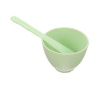 Baluue Juego De Tazón Para Mascarillas Faciales y Palo Mezclador Grande, Silicona Suave, Color Verde, Para Salón De Belleza y Uso Diy