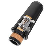 Baluue Kit de Boquilla para Clarinete Bemol con Abrazadera y Tapa Accesorios Duraderos de Plástico Bambú y Metal para Protección y Sonido para Músicos de Viento