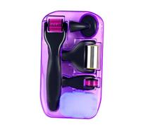 Baluue Kit De Microagujas Con Rodillos Derma Roller Para Cuidado Piel Limpiador Facial y Corporal Dispositivo De Belleza Para Eliminar Arrugas Con Mango