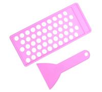 Baluue Kit de Molde para Bálsamo Labial DIY con Bandeja de Relleno y Espátula Molde para Barras de Labios Accesorio Reutilizable de PP Herramienta para Fabricación Casera Color Morado