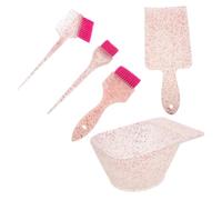 Baluue Kit para Teñir el Cabello con Tazón Transparente y Pincel de Mezcla para Coloración de Cabello Casa y Aplicación de Mechas