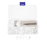 Baluue Kit Reparación Almohadillas Nasales de Silicona Suave Cámara de Aire, Antideslizantes para Gafas y Gafas de Sol, 25 Pares 5 Estilos, Incluye Herramientas para Montaje Fácil, Uso