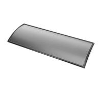 Baluue Letrero Autoadhesivo para Puerta de Oficina Placa para Nombre en Aleación de Aluminio Diseño Curvo Negro 21X8 CM Resistente Intemperie para Uso Comercial E Institucional