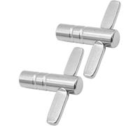 Baluue Llave de Afinación Kit de 2 Piezas para Batería de Hierro Varios estilos Mango Ergonómico en T Plata, Fácil de Guardar Varios estilos para Bateristas y Percusionistas
