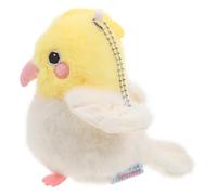Baluue Llavero de Pájaro Peluche Realista de Cacatúa Amarillo Colgante para Bolso y Mochila Accesorio Divertido para Decoración de Fiestas y Obsequio 1 Pieza