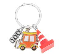 Baluue Llavero Forma de Coche de Construcción Semáforo y Cono de Tráfico Accesorio Compacto de Plástico y Aleación de Zinc Llavero Decorativo para Mochila y Regalos Adecuado para