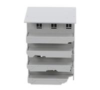 Baluue Maqueta De Edificio Residencial Dañado Maqueta De Arquitectura En Miniatura Casa En Ruinas Escena De Construcción para Mesa De Arena DIY Gris Claro