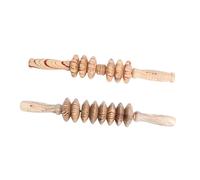 Baluue Masajeador Manual Abdominal y Rodillo Muscular de Madera 2 Unidades Rodillos Multifuncionales para Masaje Corporal Relajación y Salud en Casa y Oficina