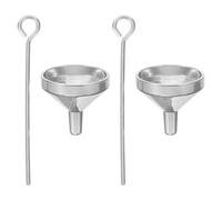 Baluue Mini Embudo de Acero Inoxidable para Perfume Embudos Pequeños para Llenar Botellas Pequeñas Juego de 2 Piezas para Recargar Aceites Esenciales y Frascos de Cosméticos