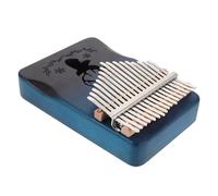 Baluue Mini Kalimba Thumb Piano de Madera Teclas Azul Degradado Doble Función de Dedo para Principiantes Instrumento Musical Portátil para Adultos