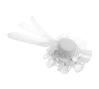 Baluue Mini Sombrero de Copa Lolita Blanco de Encaje con Velo Lateral para Boda, Accesorio Elegante y Cómodo para Mujer en Eventos y Fiestas