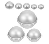Baluue Molde de Bola de Baño DIY de Aleación de Aluminio Set de 16 Moldes Esféricos para Hacer Bolas de Sal y Jabón Manualidades Multifunción para Artesanía Creativa