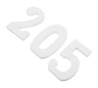 Baluue Números de Madera Blanca sin Pintar 3 Piezas 11 CM para Manualidades Decoración Rústica Cumpleaños y Guardería Accesorios Decorativos de Pie