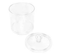 Baluue Organizador de Algodón y Bastoncillos con Tapa Acrílico Grande Dispensador Compacto para Baño y Tocador Caja Resistente para Discos Desmaquillantes y Hisopos