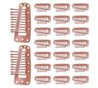 Baluue para Peluca de Metal Marrón para Fijación de Pelucas y Clips Estables 30 Uso Prolongado para Extensiones de Cabello