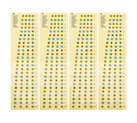 Baluue Pegatinas para Diapasón Eléctrico 4 Piezas Autoadhesivas para Identificar Escalas y Notas Ideales para Estudiantes y Músicos en Práctica