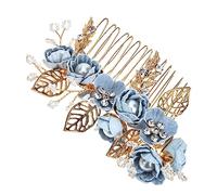 Baluue Peine De Flores Elegante Para Novia Accesorio Nupcial Floral Brillantes Peina Lateral Para Bodas Adorno De Cabello Para Ceremonias Especiales