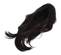 Baluue Peluca Sintética Larga con Flequillo Resistente al Calor Fibra Suave Color Degradado Marrón Oscuro 30 Peluca Realista para Mujer Uso Diario y Cosplay 1 Unidad