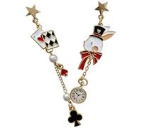 Baluue Pendientes Colgantes Asimétricos Aleación Segura Piel de Conejo Cómodos para Mujer y Niñas para Uso en San Valentín y Eventos Formales