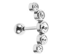 Baluue Pendientes de Acero Inoxidable con Cristales Transparentes, Elegantes y Ligeros, para Mujer, Uso Diario y Fiestas, Diseño Trepador de Cartílago, Talla Única