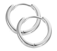 Baluue Pendientes de Aro Unisex de Plata 925 Bisagra, Aro Redondo Plateado de 10 Mm, Joyería Minimalista Ligera y Cómoda para Uso Diario y Ocasiones Casuales
