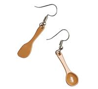 Baluue Pendientes Hechos a Mano Gancho Oreja Cuchara Café, Alambre Ligero y Original, Joyería Para Mujer, Accesorios Para Fiestas y Uso Diario