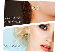Baluue Pendientes Mujer Pequeños de Aro Geométrico y Duraderos Diseño Simple para Adolescentes y Diario Joyería Metálica para Cartílago de Pendientes Cortos Dorados