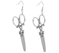 Baluue Pendientes Originales de Plata con Diseño de Tijeras Colgantes Divertidos y para Mujer Accesorios de Moda para Fiestas Cumpleaños Especiales