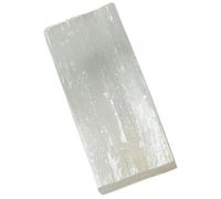 Baluue Piedra de Selenita Natural Rectangular 15X8X1 CM Mineral Marroquí para Meditación y Energía Positiva Fuente de Serenidad y Accesorio Decorativo Hogar