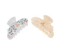 Baluue Pinzas Cabello Acrílicas Doradas Letras Iniciales Ab16-1-7, Set 2 Piezas Cristales, Clip Antideslizante para Mujeres y Niñas, Accesorios para Fiestas y Uso Diario