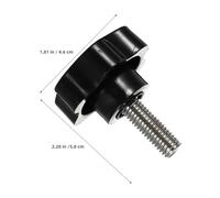 Baluue Pomo Estrella Roscado de Plástico 10X30 MM Tuerca Hexagonal 304 Acero Inoxidable Juego de 6 Piezas para Maquinaria Carpintería y Ajustes Manuales Taller y Hogar