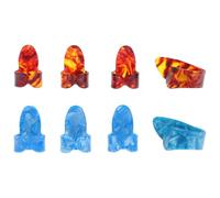 Baluue Púas Portátiles de Plástico para Pulgar y Dedo para Guitarra Mano Derecha Juego de 2 Sets Azul Claro y Carey Accesorio Ajustable para Protección y Comodidad la Interpretación