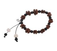 Baluue Pulsera de Cuentas de Granos de Café Natural Hecha a Mano Cuerda Elástica Marrón para Mujer, Accesorio Único y Aroma Auténtico para Amantes del Café