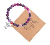 Baluue Pulsera de Cuentas Elásticas Memorial para Pérdida de Hija con Tarjeta Pulsera de Condolencia para Ceremonia y Uso Diario Accesorio Versátil para Acompañamiento y Recuerdo