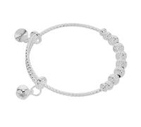 Baluue Pulsera de Plata Joyería Infantil Dije de Campana para Obsequio de Shower Niñas Menores de Edad