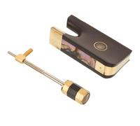Baluue Rana de Violín de Ébano con Tornillo para Violín Pequeño, Accesorio de Repuesto con Crin Natural y Kit de Reparación para Instrumentos de Cuerda, Práctica y Duradera