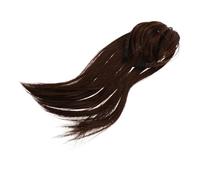 Baluue Recambio De Diadema Invisible Para Cabello Postizo Para Mujer Peluca De Cabello Humano Liso Fácil De Usar Diadema Trenzada Postizo Castaño Claro