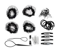 Baluue Redes Invisibles Cabello Negro Malla Bien Tejida y Elástica, Accesorio para Moños de Ballet en Competencias de Danza para Mujeres y Niñas
