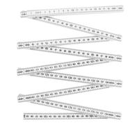 Baluue Regla Plegable de Plástico Metros con Bisagras de Resistente la Humedad para Carpintería y Medición Precisa Taller y Hogar