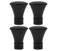 Baluue Remates para Barra de Cortina 22 MM de Hierro Negro 4 Piezas Decorativas para Extremos de Barra Soporte para Tapa Accesorios para Decoración de Cortinas en Sala y Dormitorio