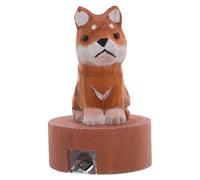 Baluue Sacapuntas Manual de Madera Forma de Perro Shiba Inu Sacapuntas Portátil y Accesorio de Escritorio Kawaii para Regalo Escolar y Material de Papelería Creativa