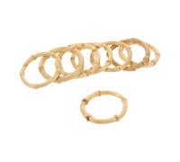 Baluue Servilleteros de Bambú Hechos a Mano, Anillos Porta Servilletas Redondos de 5 Cm, Color Natural, Juego de 8 Piezas para Decoración de Mesa en Cenas y Fiestas de Otoño