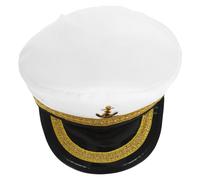 Baluue Sombrero de Capitán para Cosplay y Navegación, Accesorio de Poliéster Visera Curva para Protección Solar al Aire Libre en Temporada de Flores y Otoño