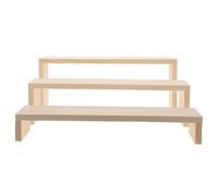 Baluue Soporte de Madera para Exhibición de Joyería 3 Piezas Escalera Organizadora de 35 CM Multifuncional para Anillos Pulseras y Artesanías Adecuado para Escritorio y Hogar